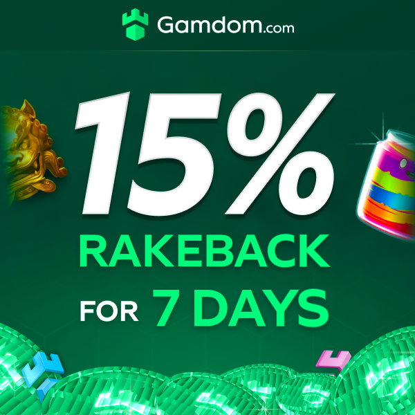 15% Rakeback Gamdom